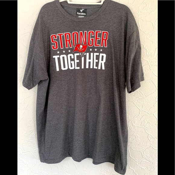 NFL FANATICS MENS TAMPA BAY BUCCANEERS XXL SHIRT STRONGER TOGETHER - Picture 1 of 3